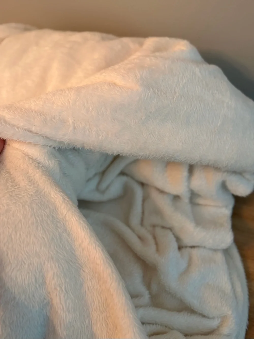 Oversized Queen Pottery Barn Ivory Plush Throw Blanket